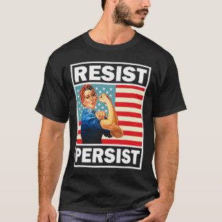 Feminismus Frauengeschenke Resist Persist T-Shirt