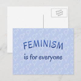 Feminismus für alle blauen Postkarten