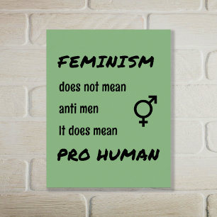 Feminismus für den Menschen inspirierend Zitat Poster
