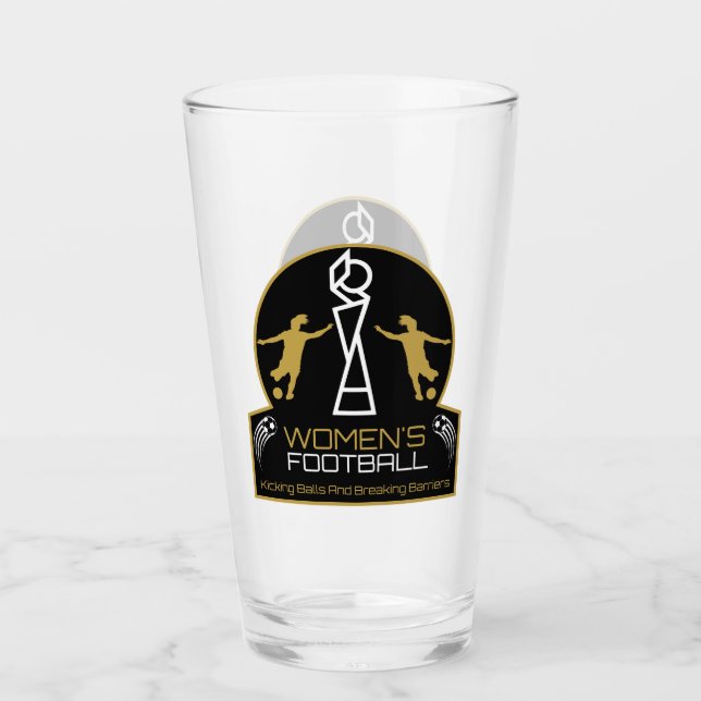 Feminismus Fußball Sport Glas (Vorderseite)