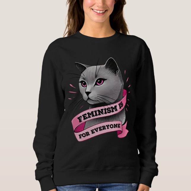 Feminismus ist für jeden Menschen Pro Feminismus P Sweatshirt (Vorderseite)
