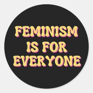 Feminismus ist für jeden runder aufkleber