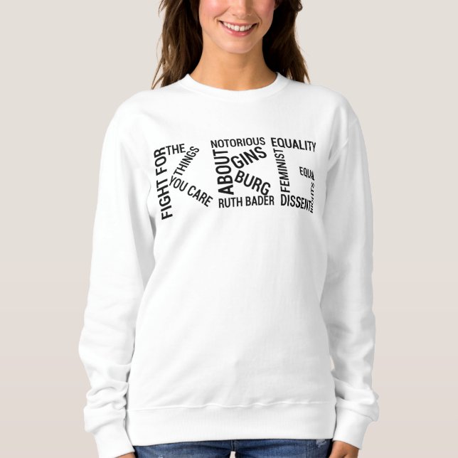 Feminismus, Notorious RBG, Ruth Bader Ginsburg, RG Sweatshirt (Vorderseite)