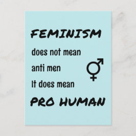 Feminismus pro menschliches Slogan Postkarte