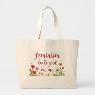 Feminismus steht mir gut jumbo stoffbeutel
