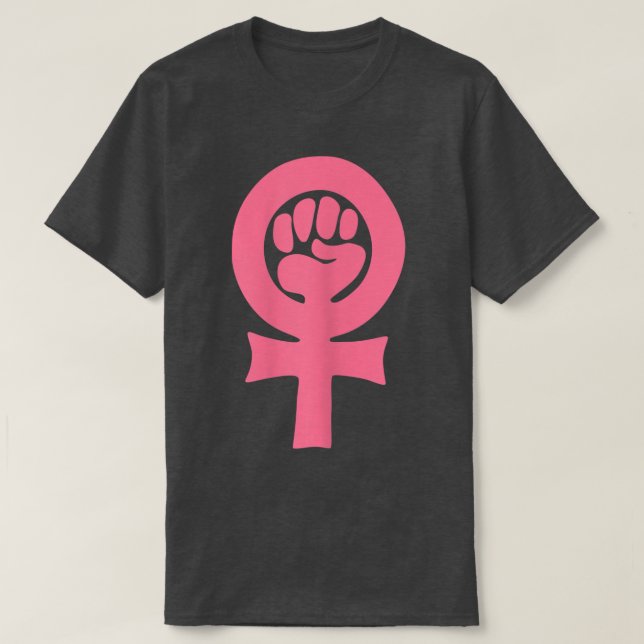 Feminismus Venus Klenched Faust Symbol Frauenrecht T-Shirt (Design vorne)