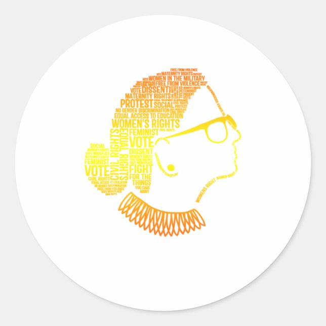 Feminismus zitiert feministische Geschenke Frauenr Runder Aufkleber (Vorderseite)
