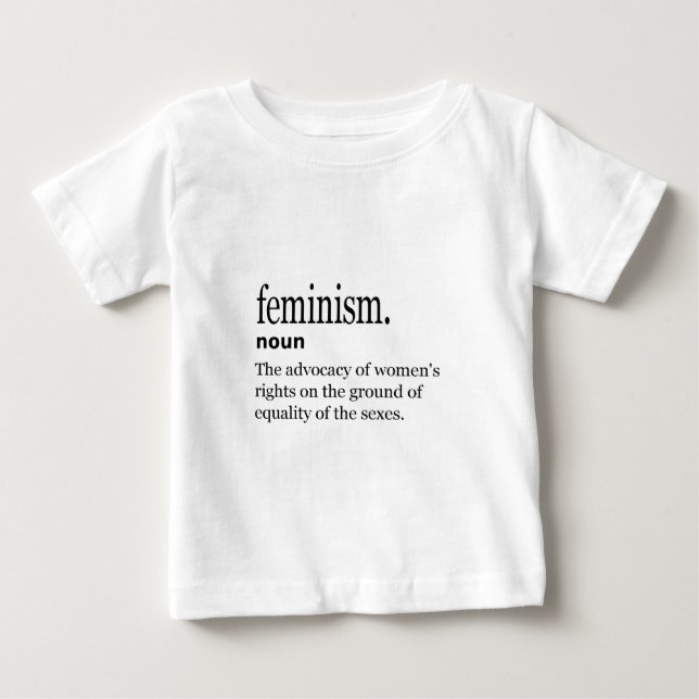 Feminismusdefinition Baby T-shirt (Vorderseite)