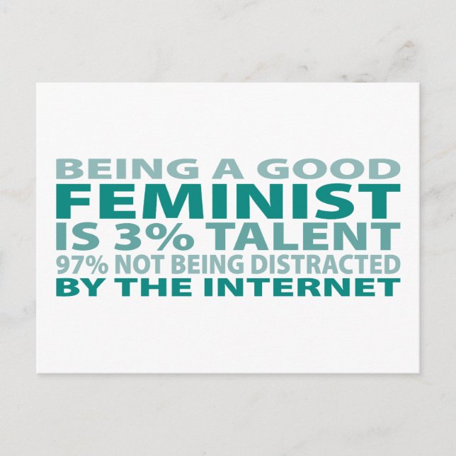 Feminist 3% Talent Postkarte (Vorderseite)