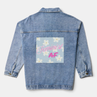Feminist AF - langärmeliger T - Shirt Jeansjacke