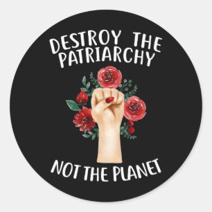 Feminist Earth Day Environment Runder Aufkleber