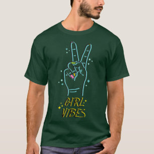 Feminist & Feminism Girl PowerVibes Peace Sign1405 T-Shirt