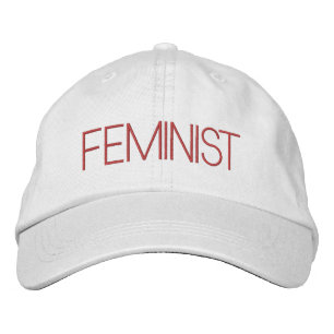 Feminist fuchsia rosa grau bestickte baseballkappe