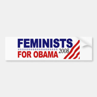 Feminist für Obama 2008 Autoaufkleber