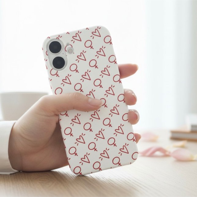 Feminist Heart Symbol Girl Power iPhone Case (Von Creator hochgeladen)