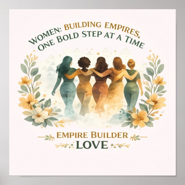 Feminist Inspirational T Shirt, Strong Women Unity Poster (Vorne)