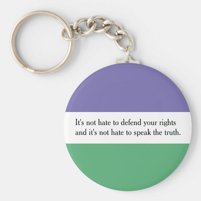 Feminist Key Ring mit Magdalen Berns Zitat Schlüsselanhänger (Vorne)