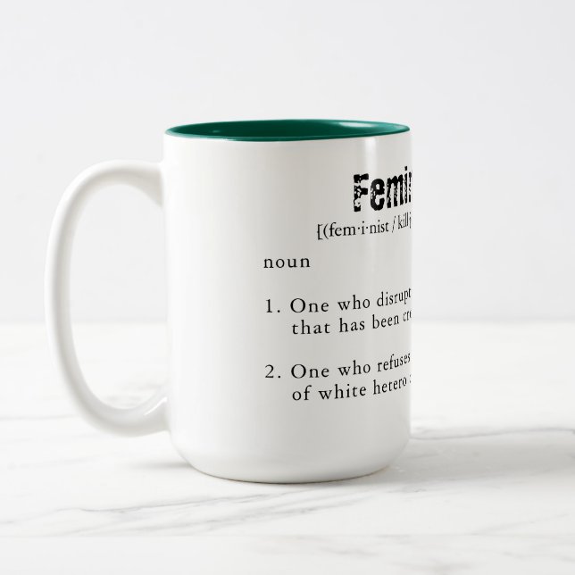 Feminist Killjoy Zwei-Ton-Kaffee-Tasse Zweifarbige Tasse (Links)