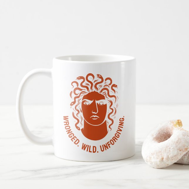 Feminist Medusa Icon Kaffeetasse (Mit Donut)