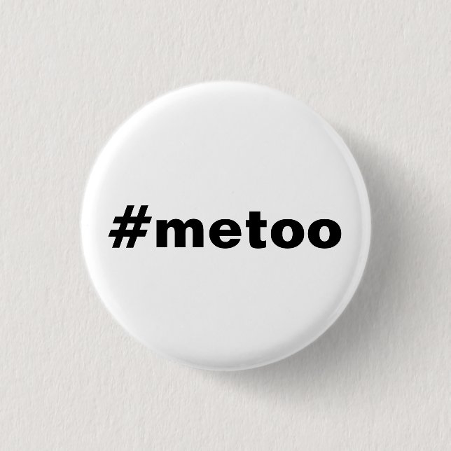 Feminist #metoo Girl Power Rundtaste Button (Vorderseite)