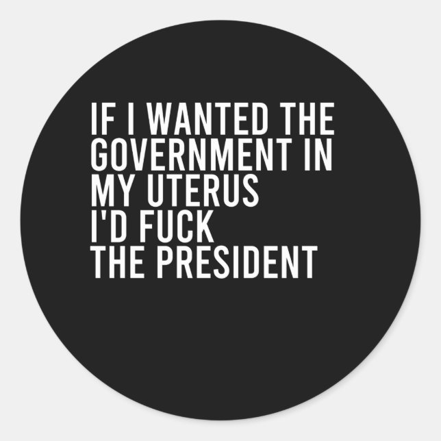 Feminist Pro Choice - Abtreibungsrechte Runder Aufkleber (Vorderseite)