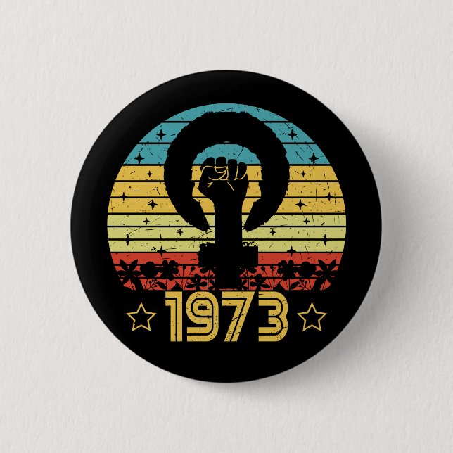 Feminist Roe / Wade Rights 1973 Button (Vorderseite)