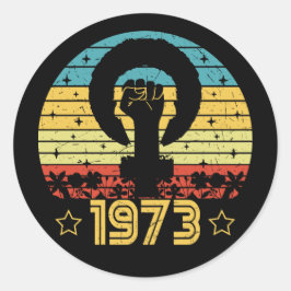 Feminist Roe / Wade Rights 1973 Runder Aufkleber