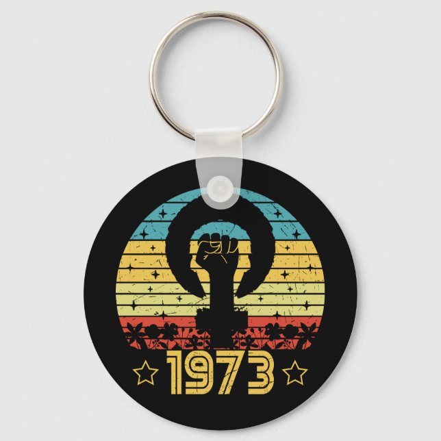 Feminist Roe / Wade Rights 1973 Schlüsselanhänger (Vorderseite)