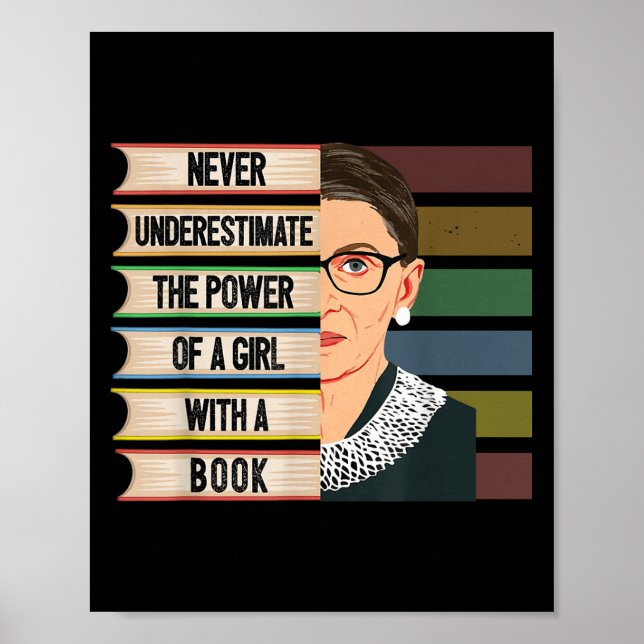 Feminist Ruth Bader Ginsburg Rbg Quote Girl With B Poster (Vorne)