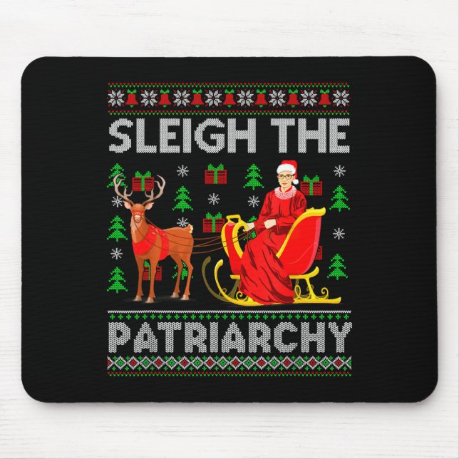 Feminist Ruth Bader Ginsburg Rbg Xmas Sleigh The P Mousepad (Vorne)