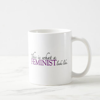Feminist schaut Gleiches Kaffeetasse