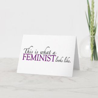 Feminist schaut Gleiches Karte
