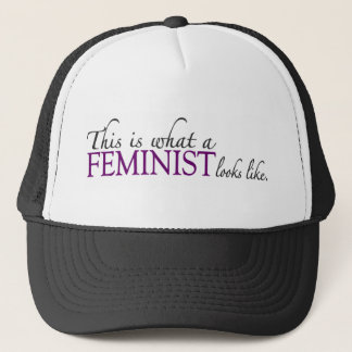 Feminist schaut Gleiches Truckerkappe