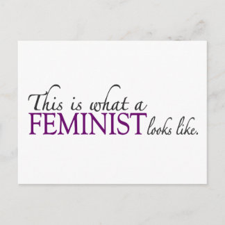 Feminist sieht aus wie postkarte