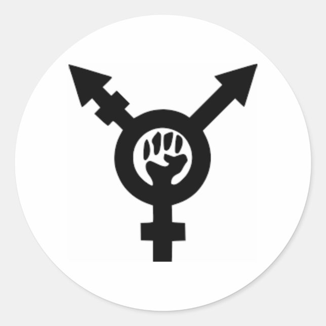 Feminist Symbol Classic Round Sticker (Vorderseite)