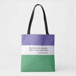 Feminist Tote-Tasche mit Magdalen Berns Zitat