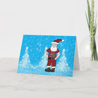 Feminist Weihnachtsmann Weihnachtskarte Feiertagskarte