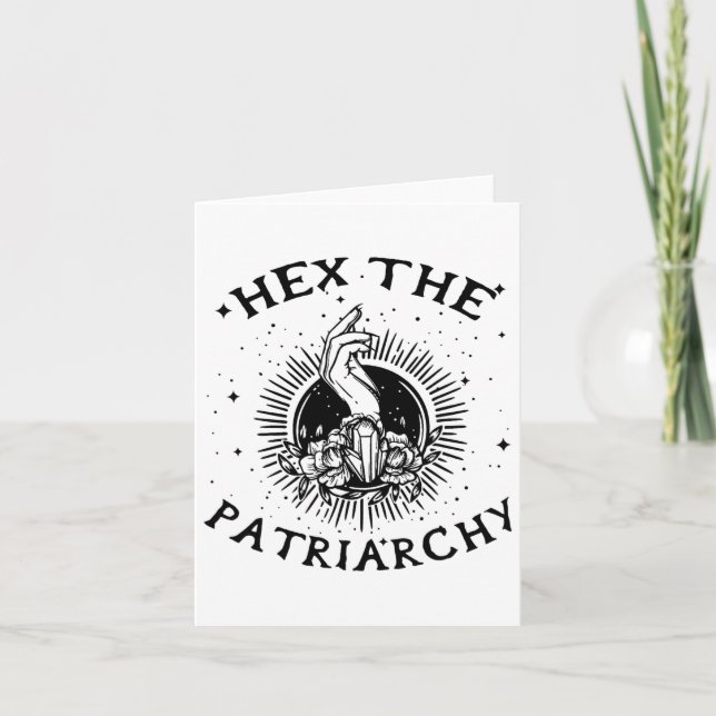 Feminist Wicca Hexe Die Patriarchie Hexenkrebs Karte (Vorderseite)