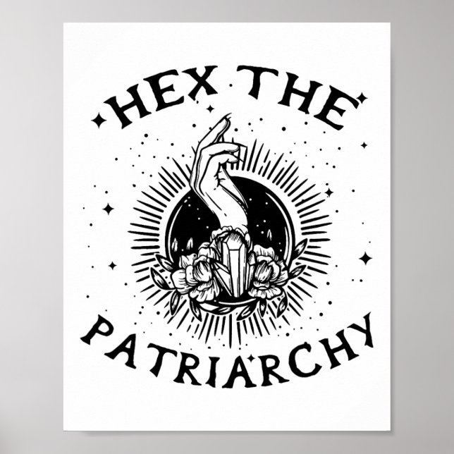 Feminist Wicca Hexe Die Patriarchie Hexenkrebs Poster (Vorne)