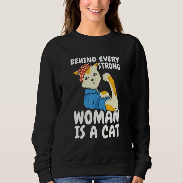 Feminist Women s Rights  Equality Feminism Cat Sweatshirt (Vorderseite)