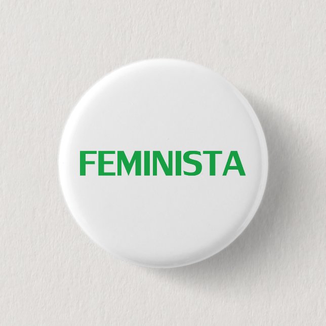 Feminista, Feminist in spanisch-grün, modern Button (Vorderseite)