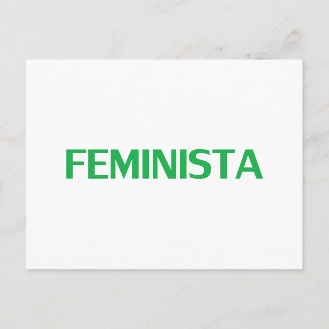 Feminista, Feminist in spanisch-grün, modern Postkarte (Vorderseite)