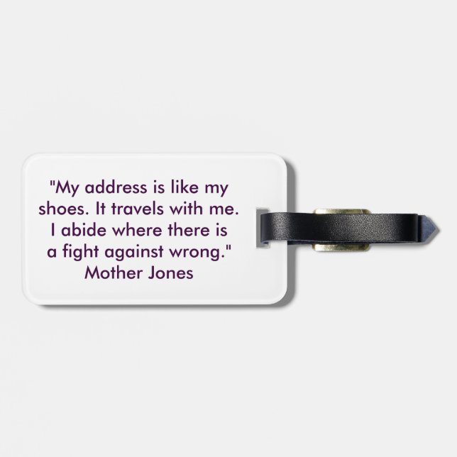 Feminista reist gepäckanhänger (Rückseite horizontal)