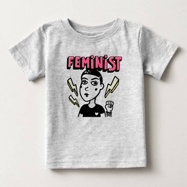 Feminister Pop Baby T-shirt (Vorderseite)