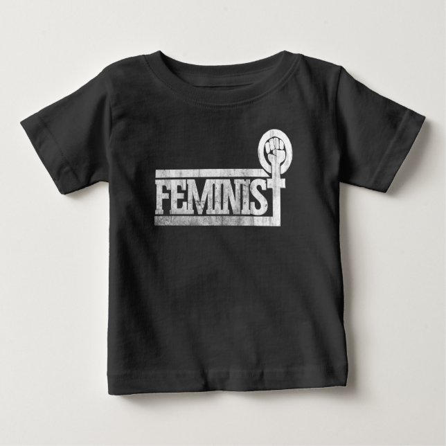 Feministin Baby T-shirt (Vorderseite)