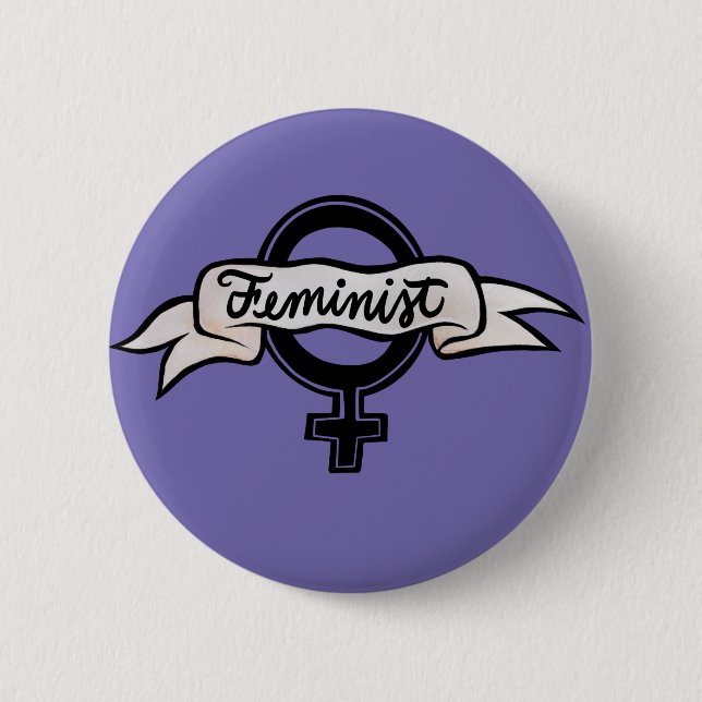 Feministin Button (Vorderseite)