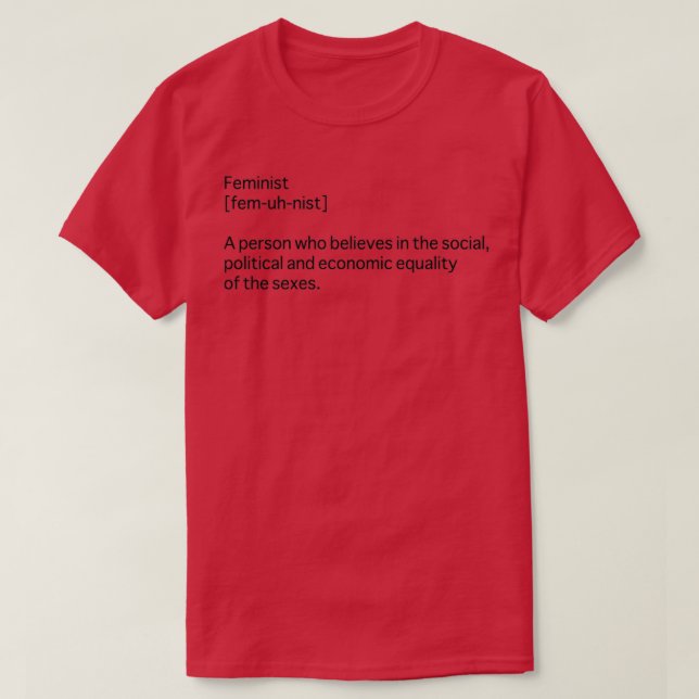 Feministin Definition T-Shirt (Design vorne)