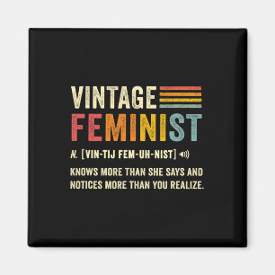 Feministin Definition weiß mehr als sie sagt Retro Magnet