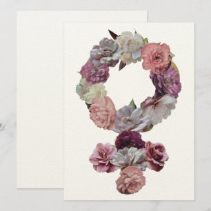 Feministin - FrauenVenus-Symbol mit Blume