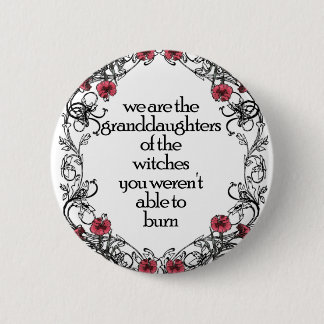 Feministin Hexe Button